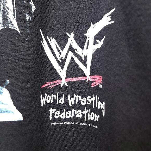 Vintage 1998 WWF Stone Cold Steve Austin Gimme A Hell Yeah T Shirt Large - Picture 3 of 7